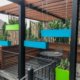 Hanging Planters and Pergola