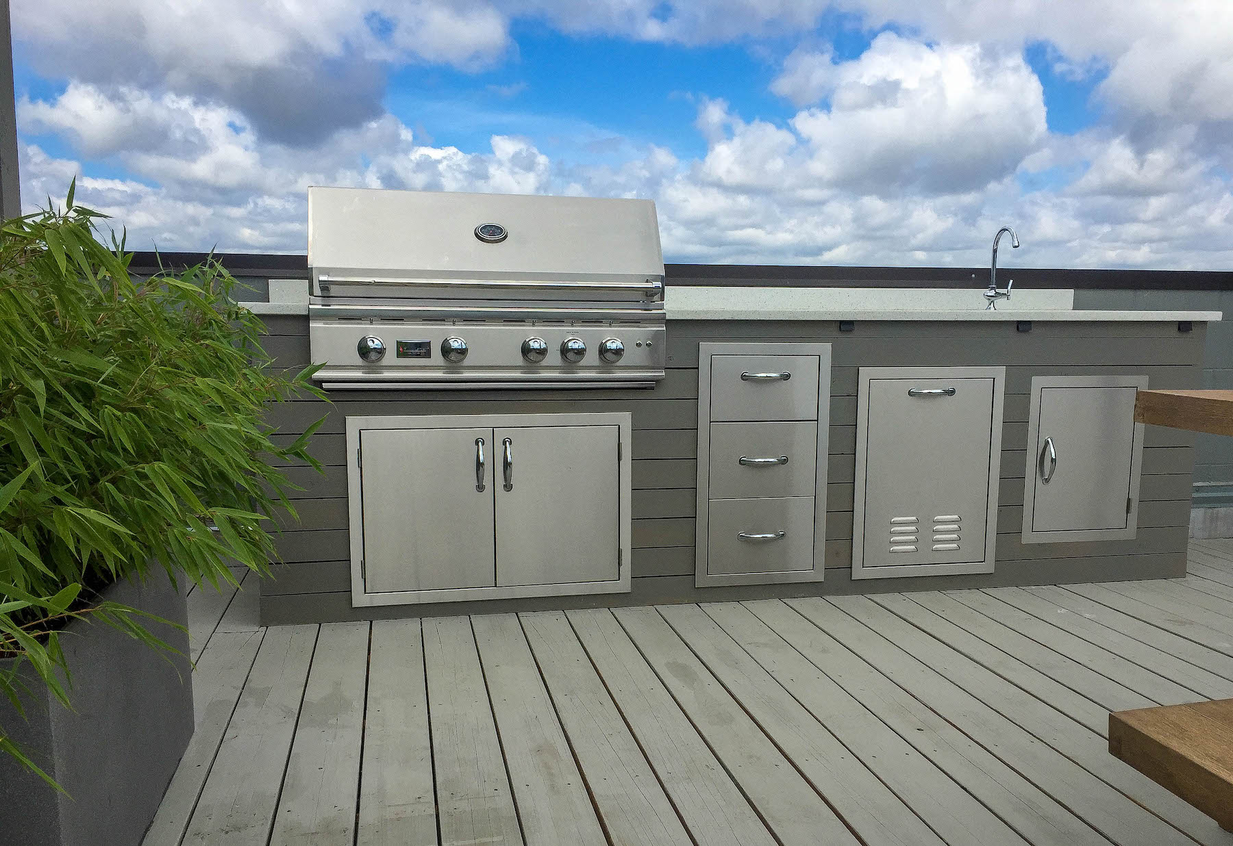Rooftop Terrace Outdoor Kitchen Dining Denver CO