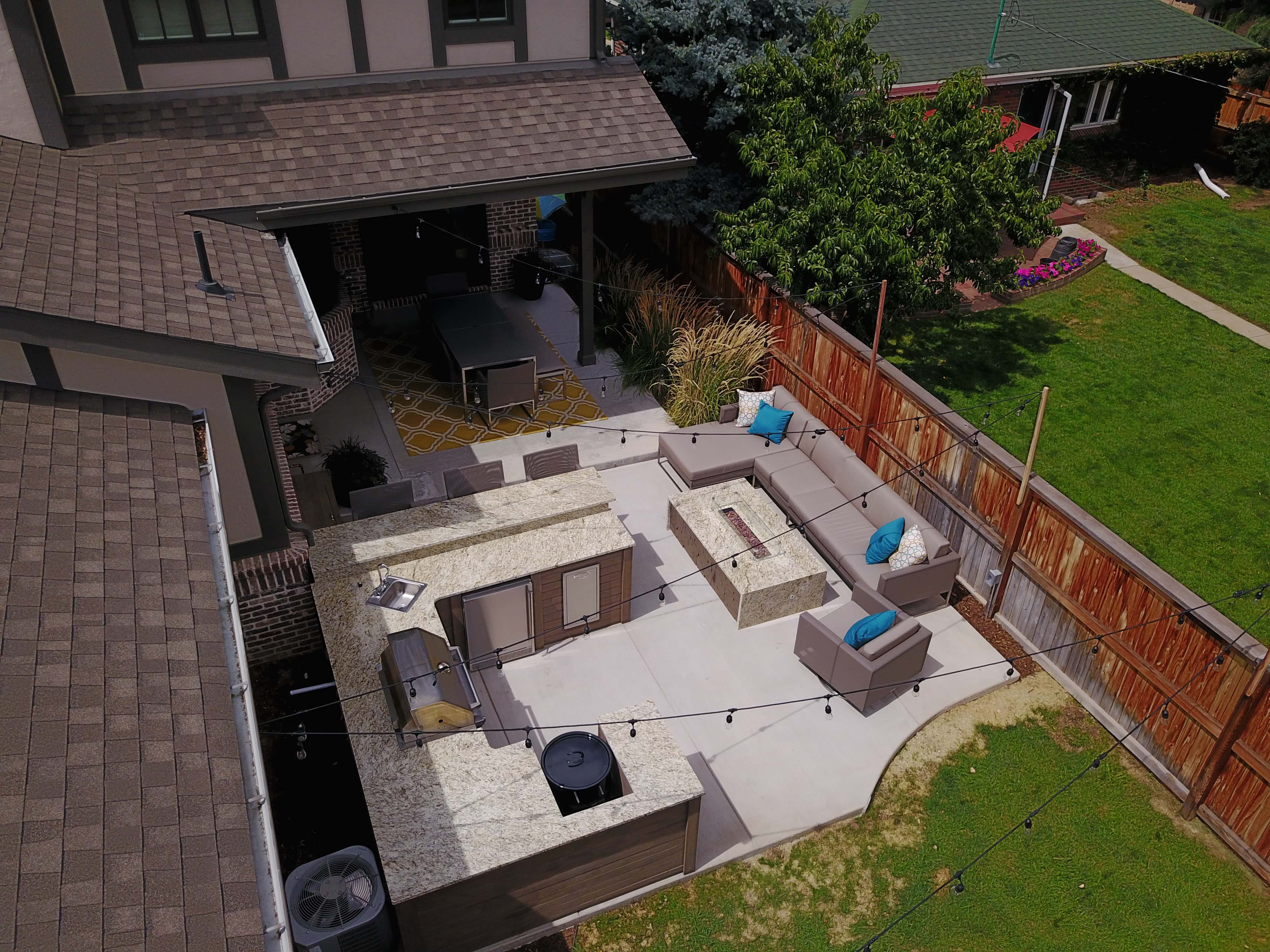 Patio With Seating & Outdoor Kitchen fire pit outdoor kitchen patio cherry creek denver co
