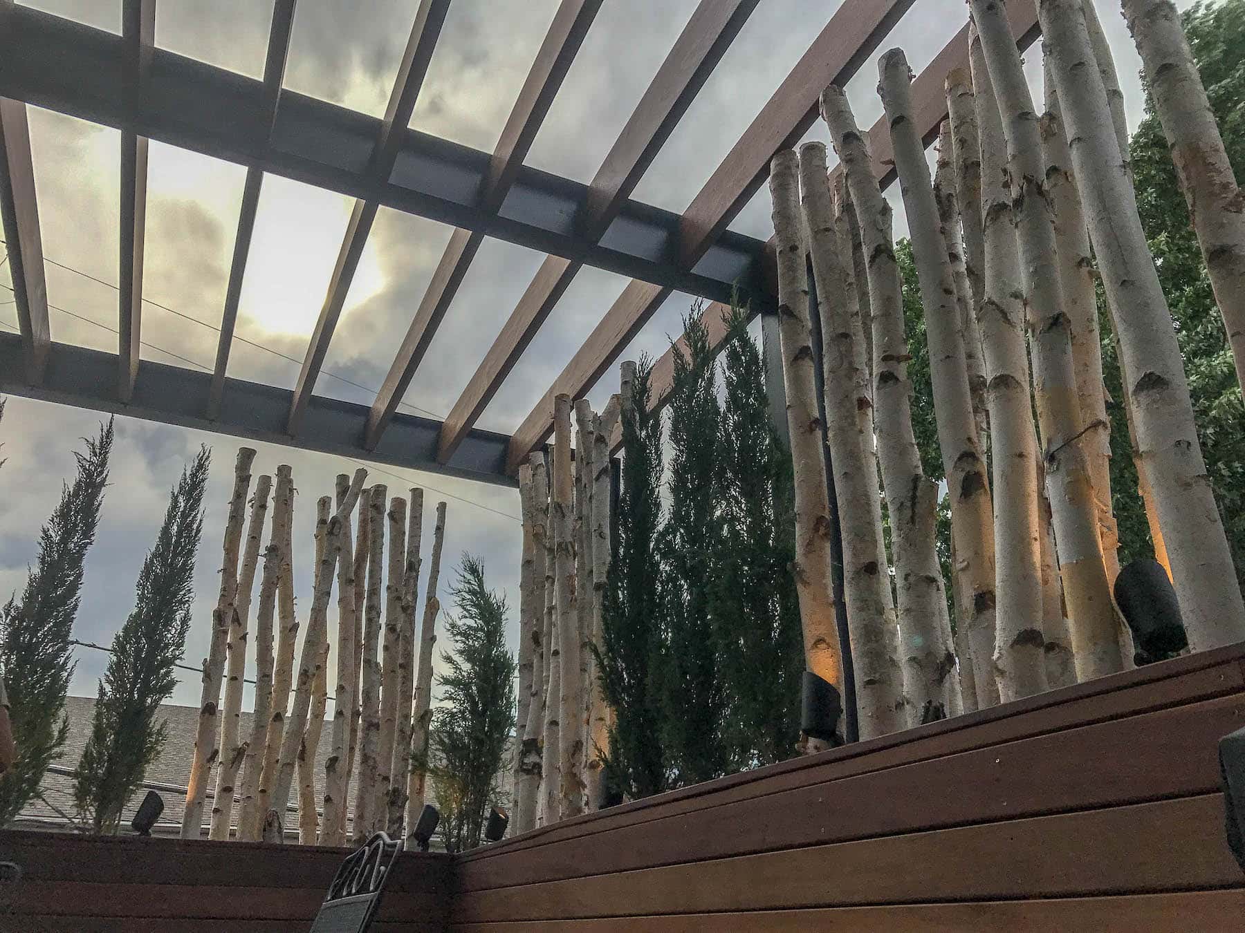 Wood Privacy Screen and Pergola