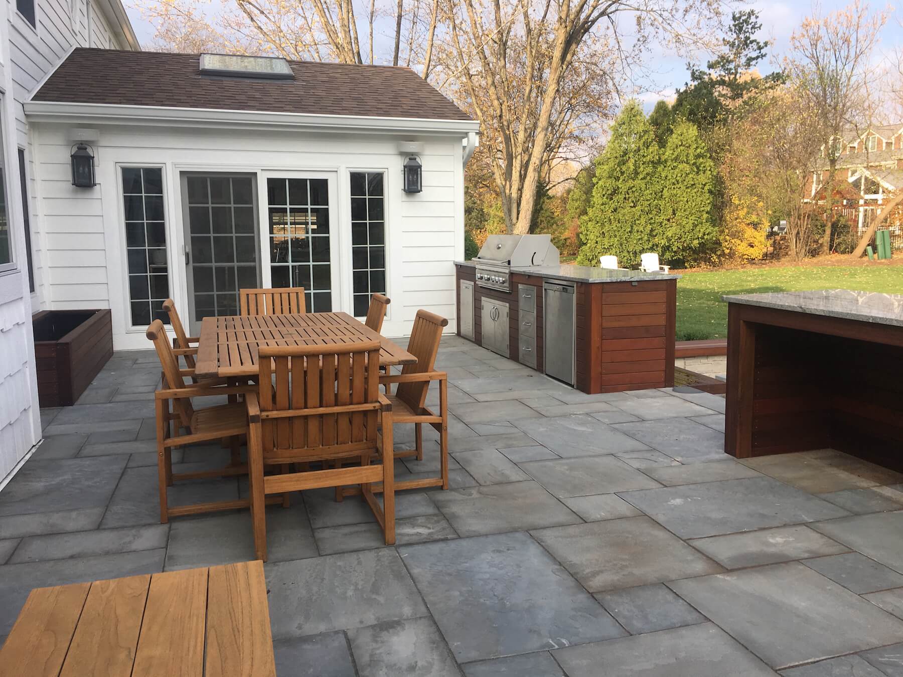 Stone Paver Patio With Dining Denver Colorado