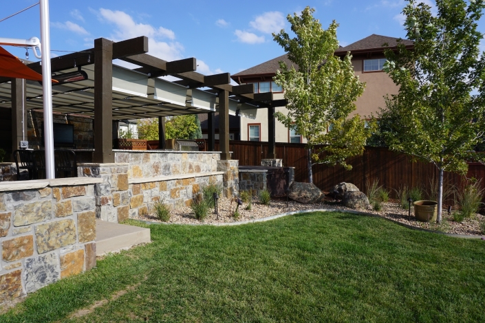 backyard landscaping in lowry, co