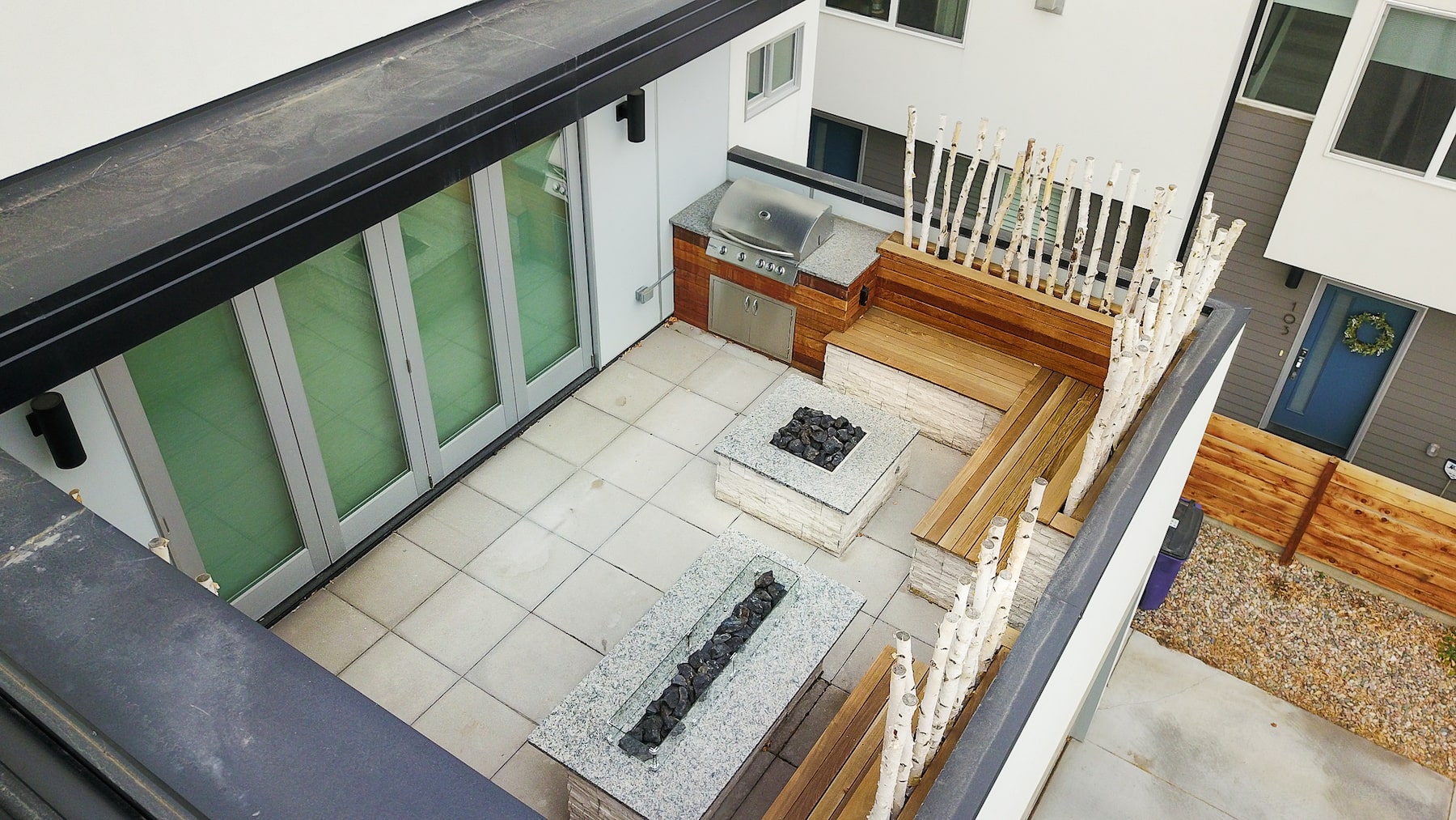 Rooftop Balcony With Fire Pit
