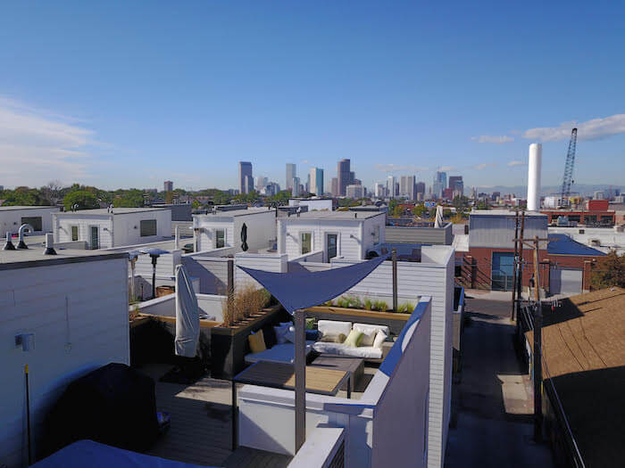 Rooftop Deck Rooftop Deck canopy fire pit custom furniture Rino Denver CO