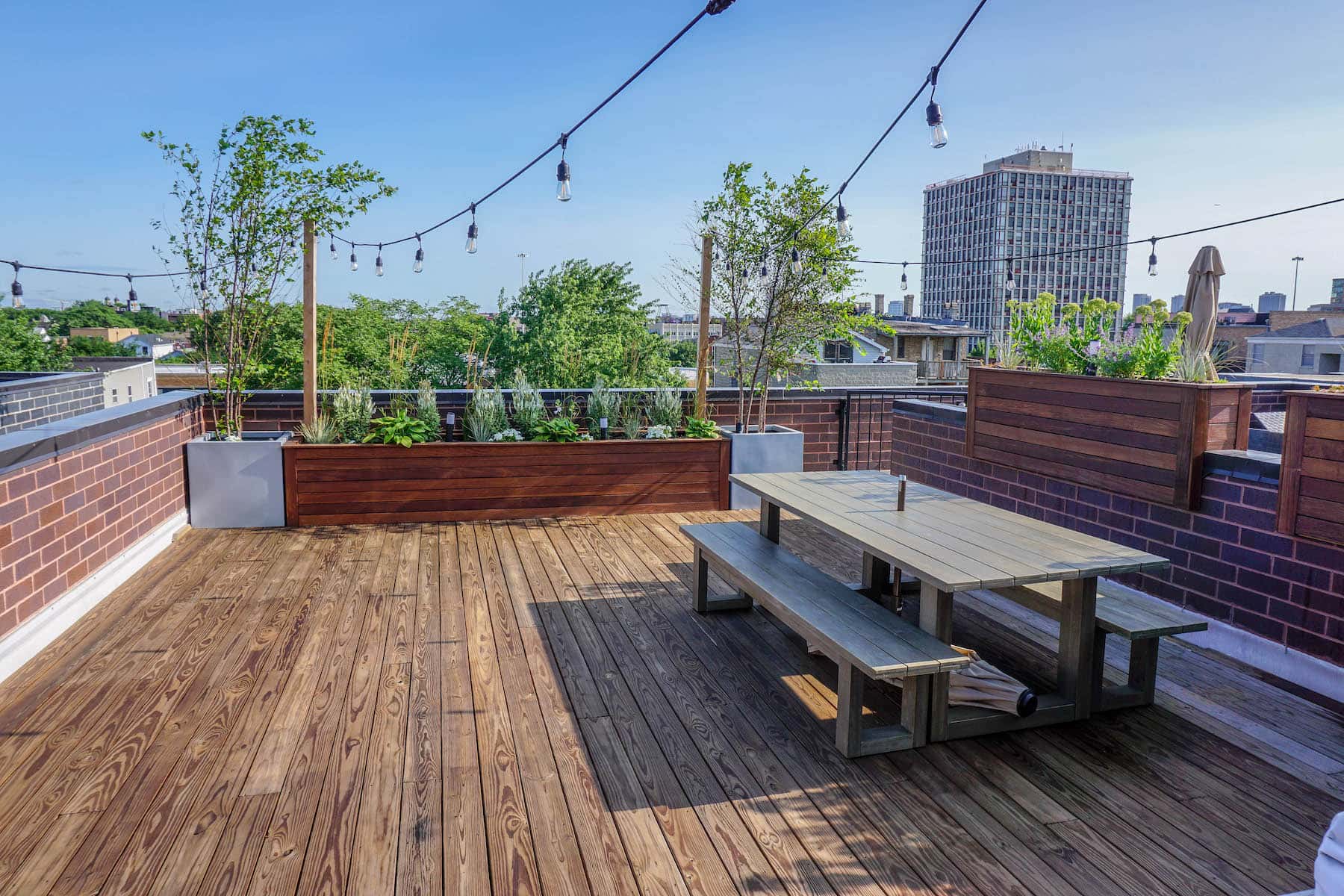 Rooftop Deck With Dining and Planters Rooftop Deck With Dining and Planters Denver CO