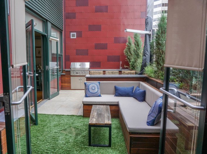 Built-In Furniture Rooftop Deck Outdoor Kitchen Downtown Denver