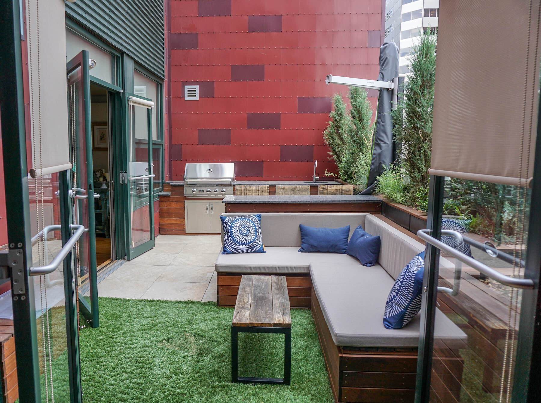 Built-In Furniture Rooftop Deck Outdoor Kitchen Downtown Denver