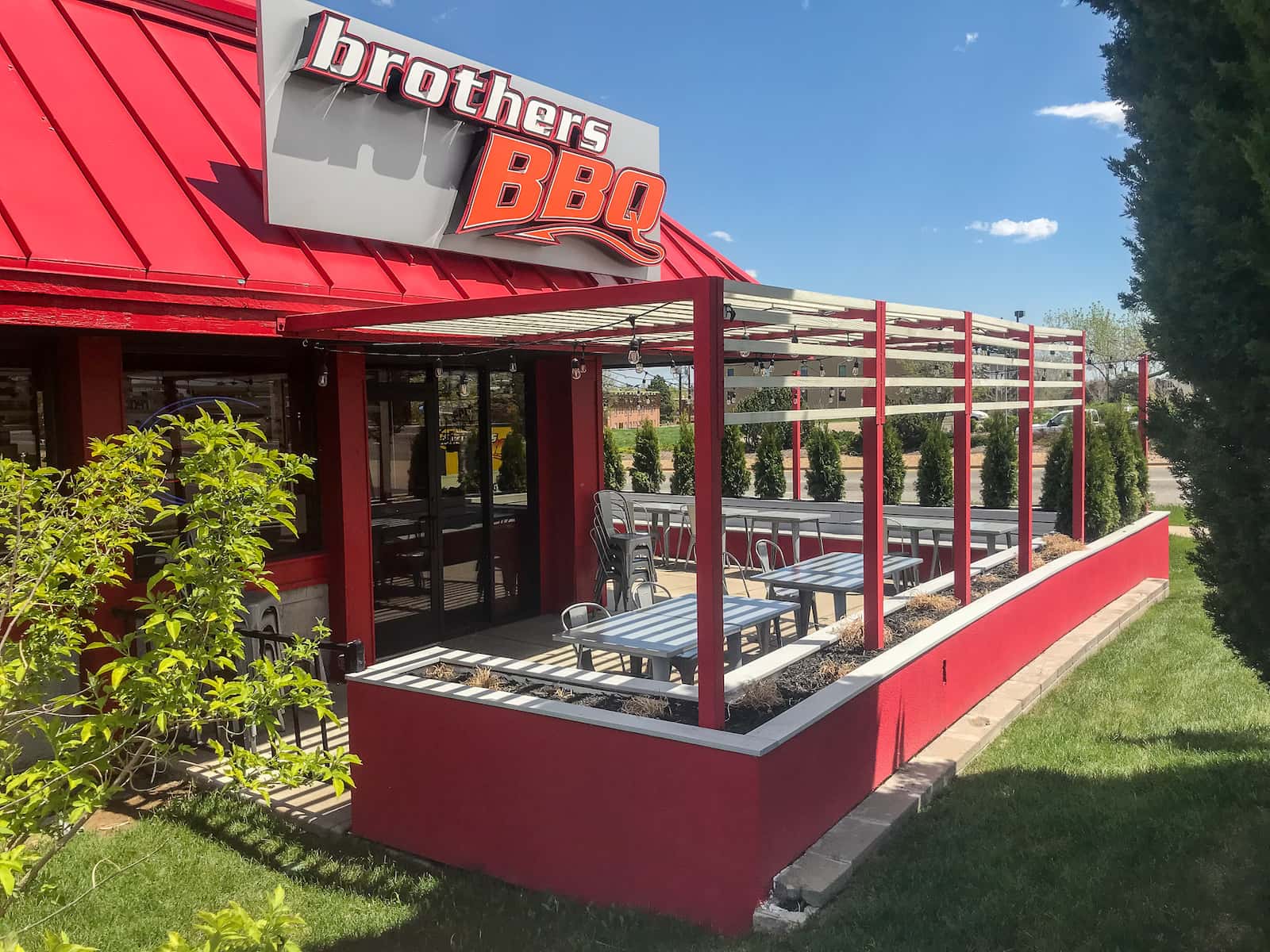 Restaurant Metal Pergola Patio Outdoor Dining Broomfield CO