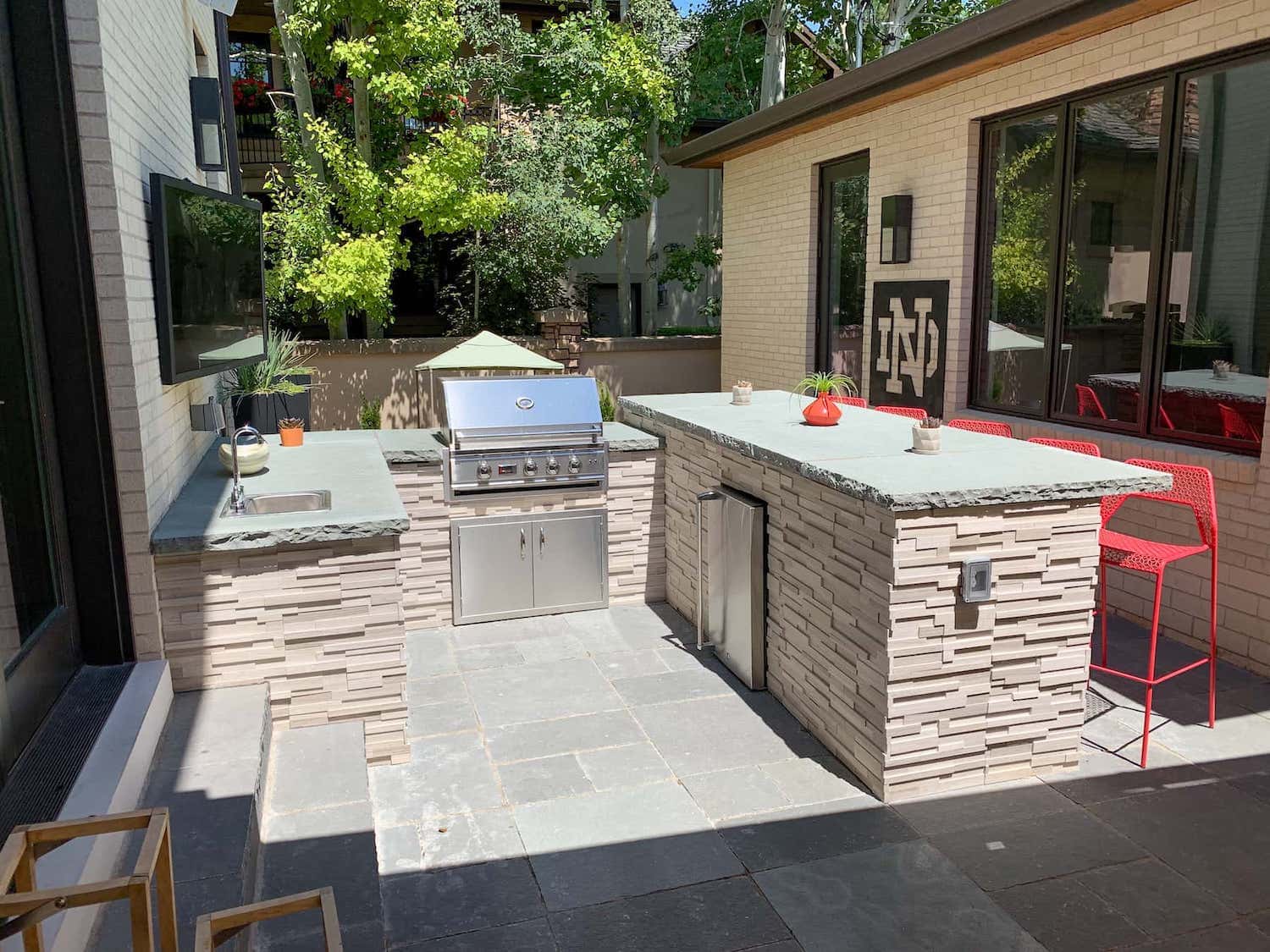Outdoor Kitchen Paver Patio Bonnie Brae Denver CO