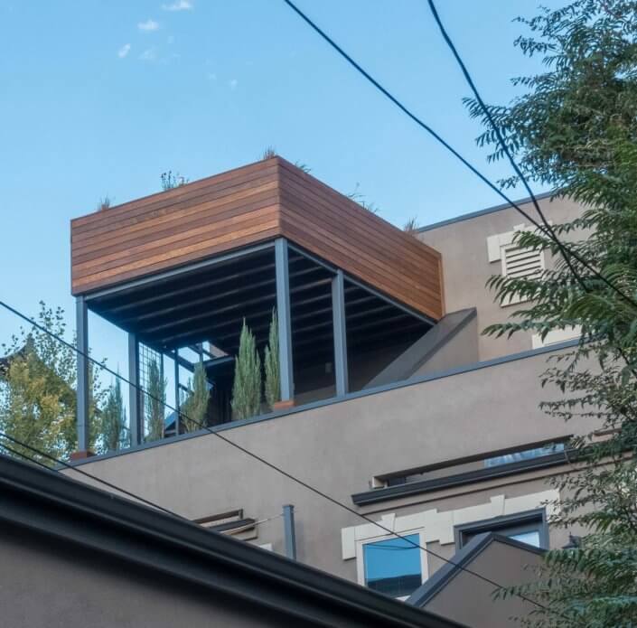 Rooftop deck Denver Roof Deck Garden Front Landscape Rooftop Deck LoHi Denver CO