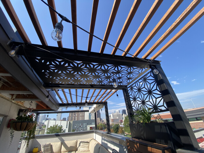 Custom Pergola Steel Etching Custom Pergola Steel Etching Denver Co