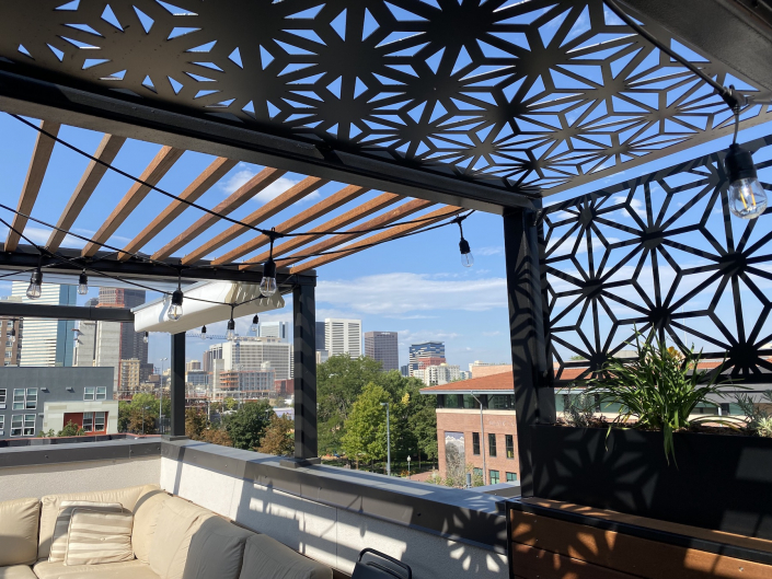 Steel Etched Pergola Design Steel Etched Pergola Design Denver Co