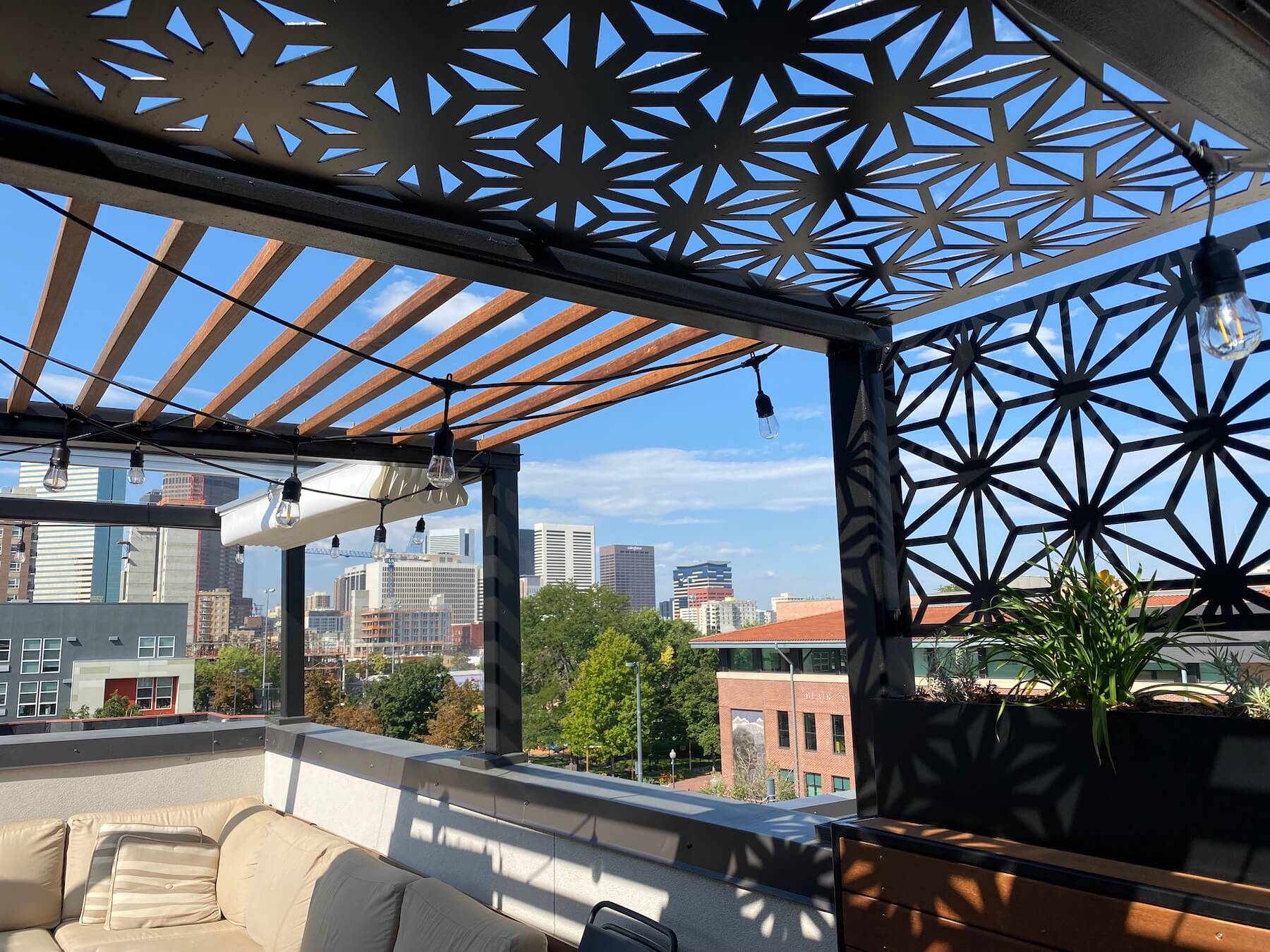 Steel Etched Pergola Design Denver Co
