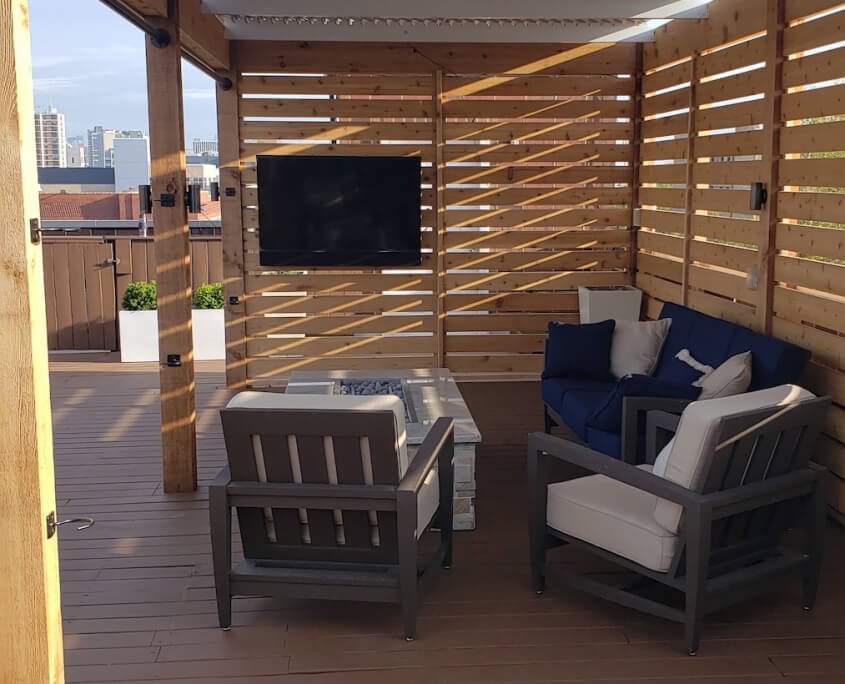 Rooftop Pergola Rooftop Pergola Privacy Fencing Deck Denver Co
