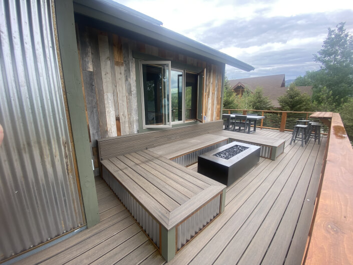 deck with fire pit steamboat springs co