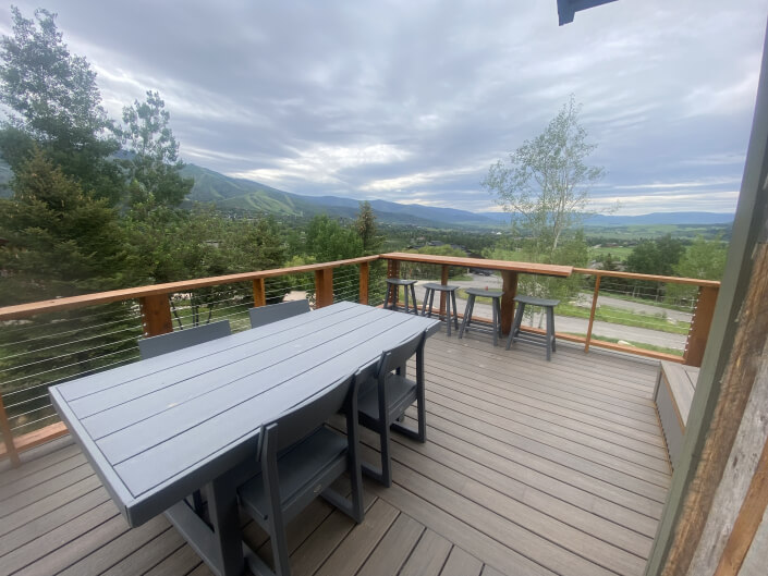 Outdoor table and bar steamboat springs co