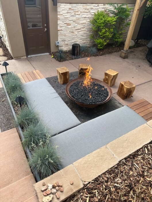 Built-in seating with planters washington park denver co