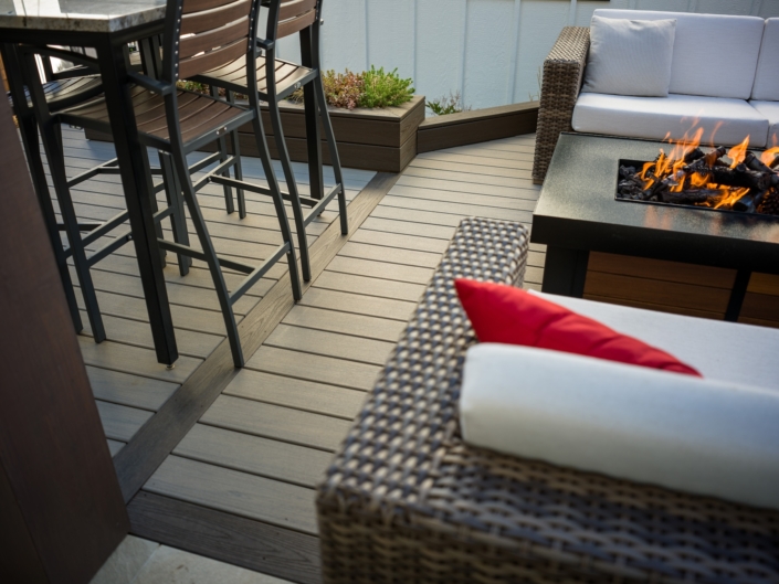 Composite decking outdoor furniture sloan's lake
