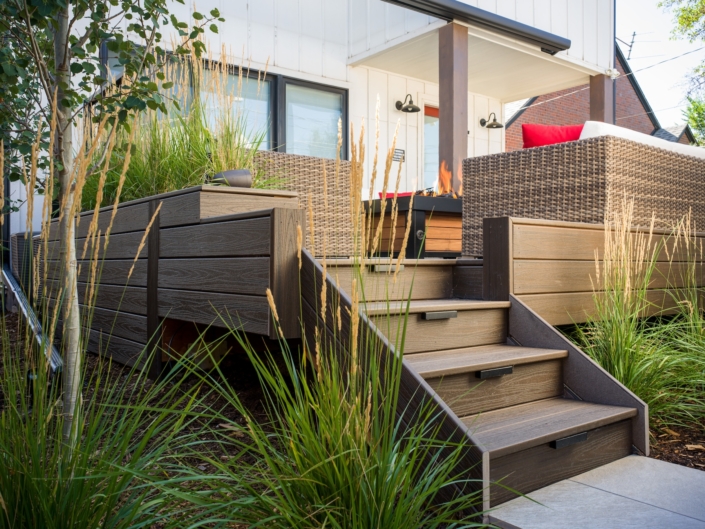 Composite decking stairs stair lighting sloan's lake denver