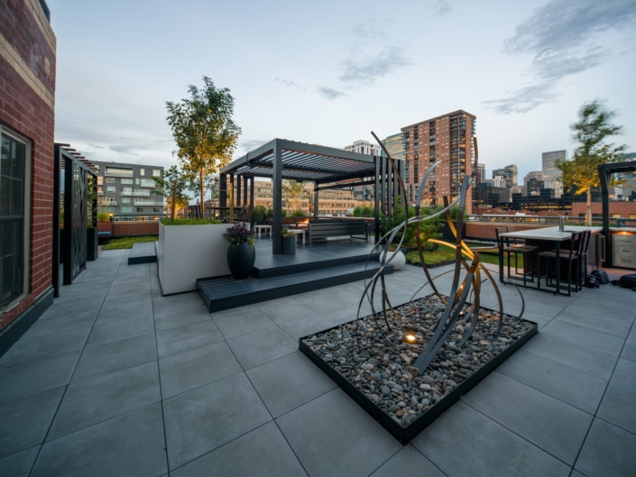 modern rooftop deck