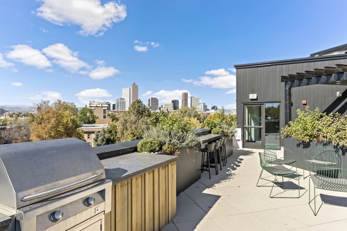 Rooftop Deck Outdoor Kitchen Denver Views downtown denver co