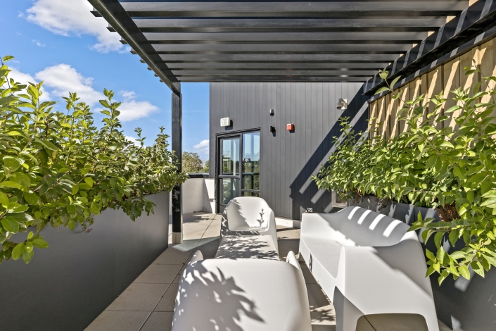 Steel Pergola Custom Planters downtown denver co