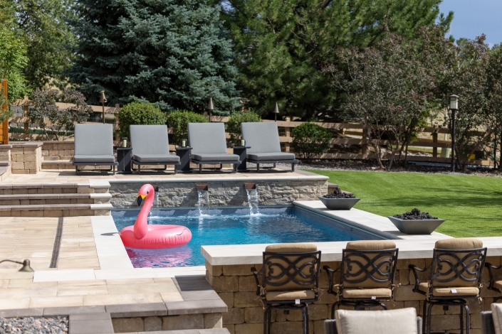 backyard pool bar in centennial, co