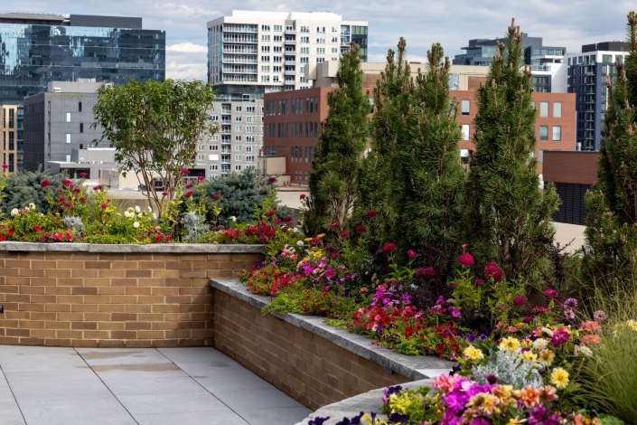 brick planters in lodo denver
