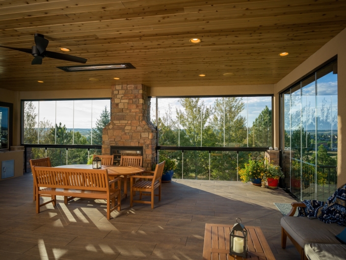 enclosed outdoor space fireplace parker co