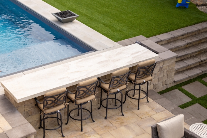 outdoor pool patio bar in centennial, co