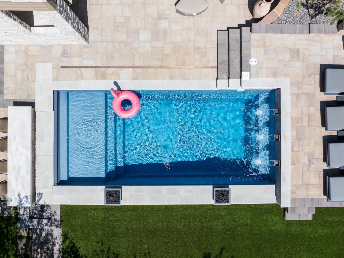 pool and paver patio in centennial, co