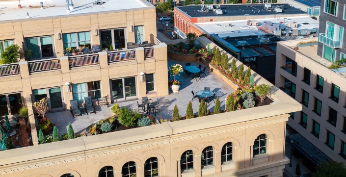 paver rooftop deck in lodo denver