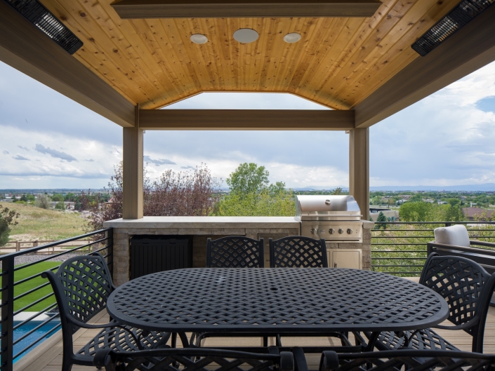 pavilion with grill and dining in centennial, co