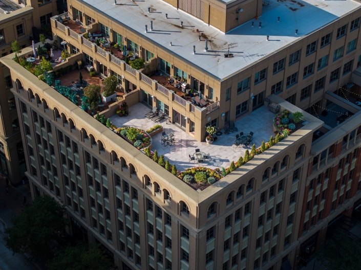 pedestal porcelain paver roof deck in lodo denver